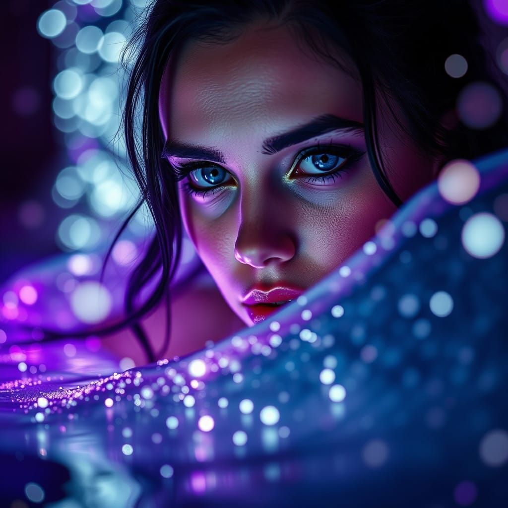 Serene Fantasy Portrait in a Whimsical Boudoir Atmosphere