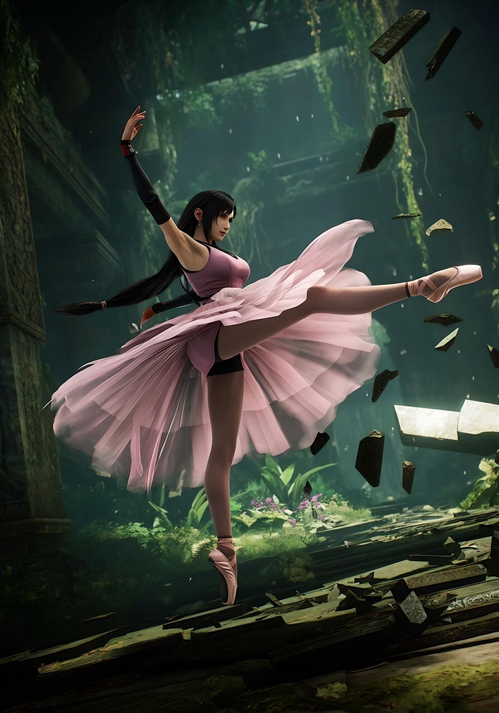 Tifa Lockhart Ballerina in Final Fantasy Style