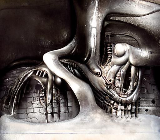 Biomechanical Landscape in Giger Style