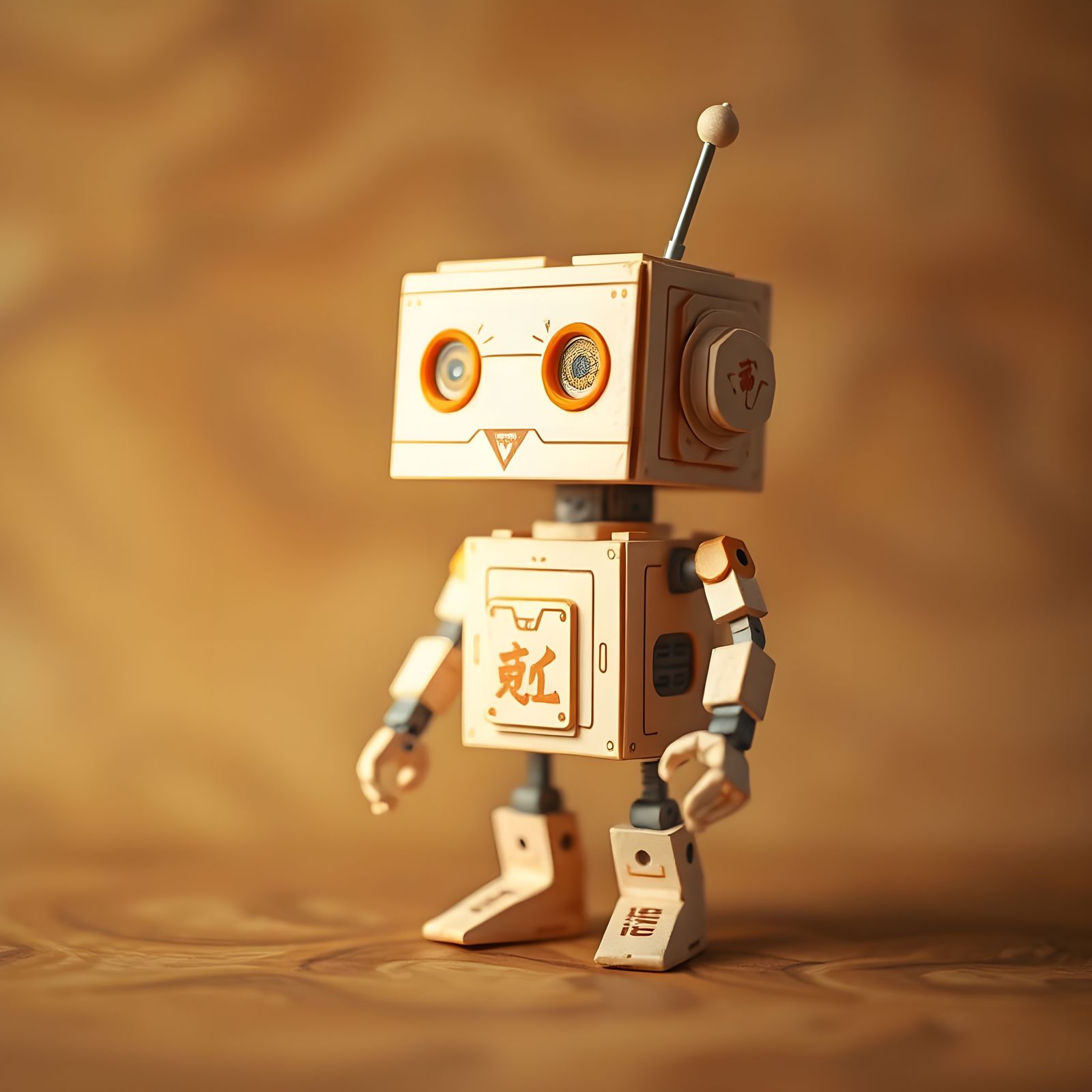 Curious Origami Robot Papercraft in 8K Resolution