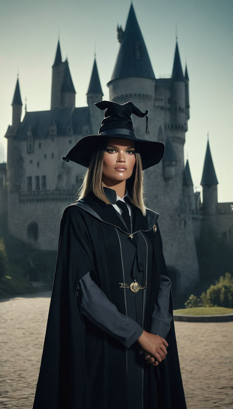 Wizard Portrait at Hogwarts in Cinematic Style