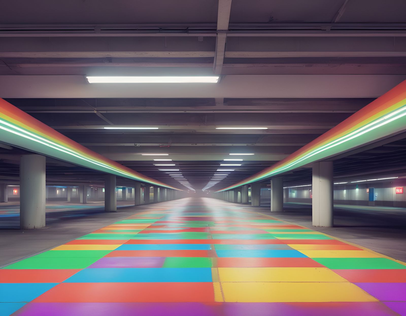 the parking garage is kinda weird at night