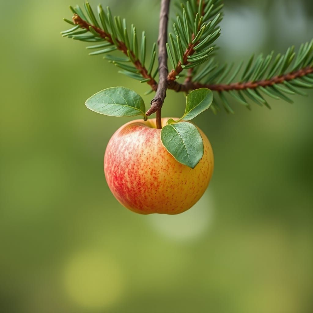 Apple Growing on a Pine Tree: A Botanical Anomaly