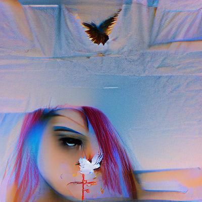 Ethereal Angel with a Melancholy Gaze