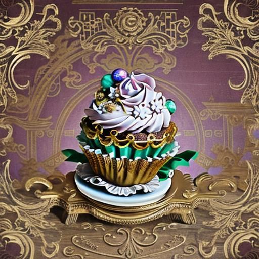Baroque Rococo Style Cupcake Creation