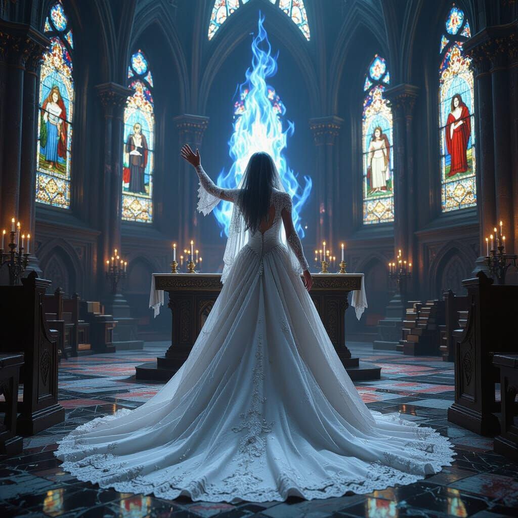 Gothic Cathedral of Crystallized Memories in Unreal Engine