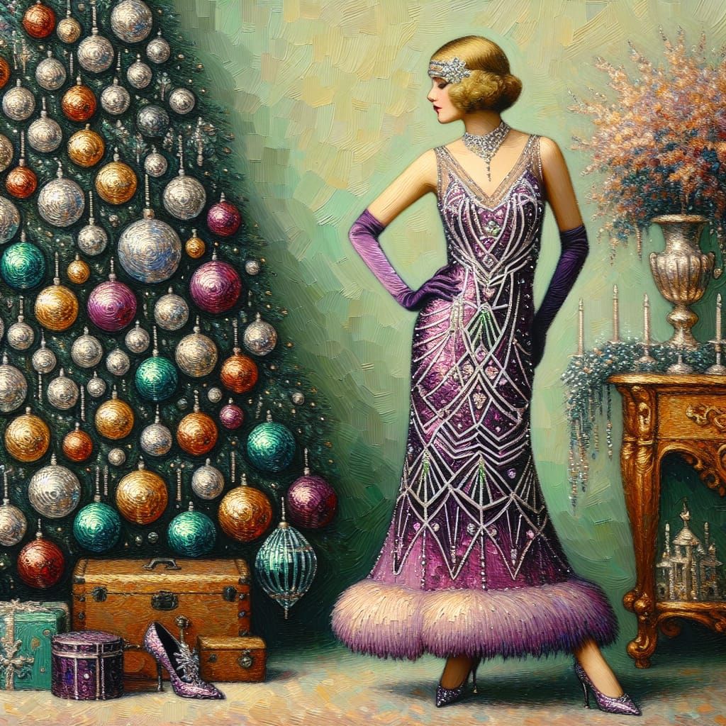 An Elegant Flapper in Vintage Glamour