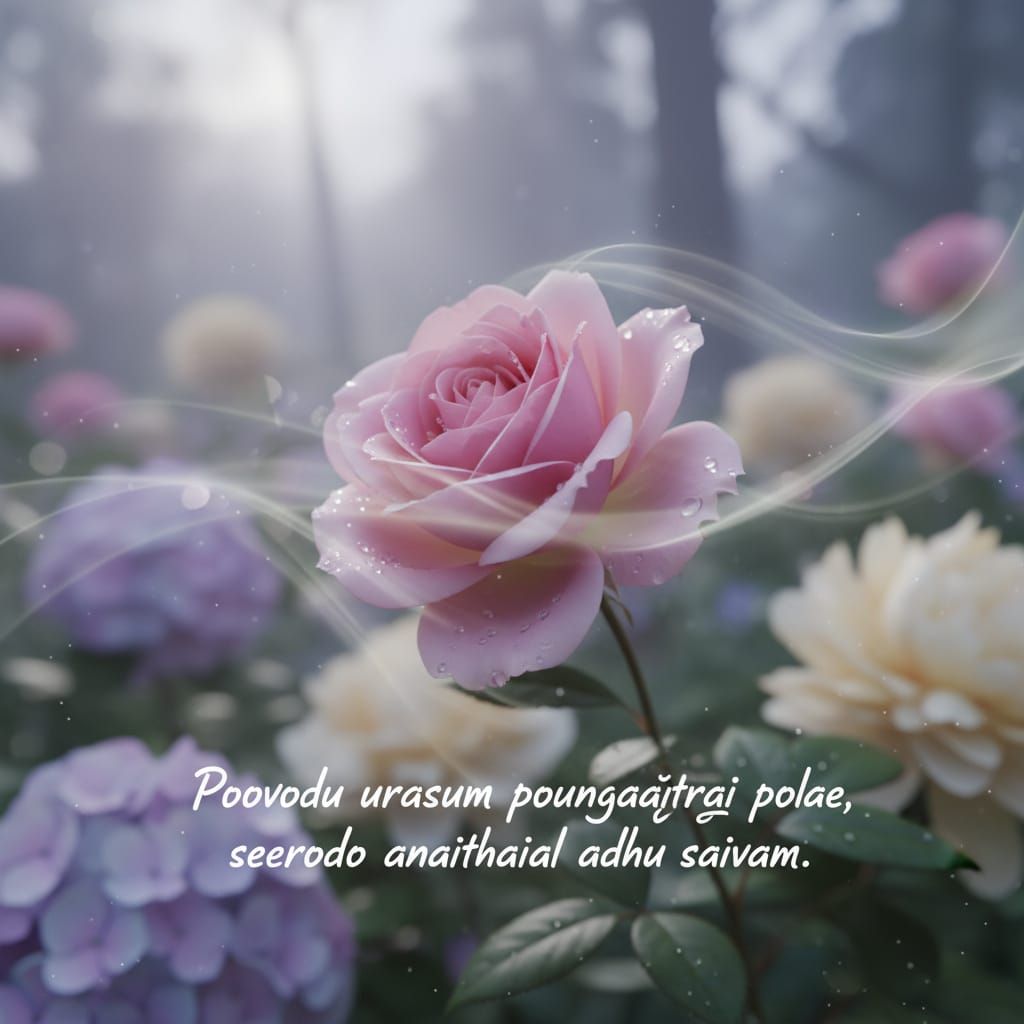 Twilight Garden Romance: Gentle Breeze & Blooming Flower