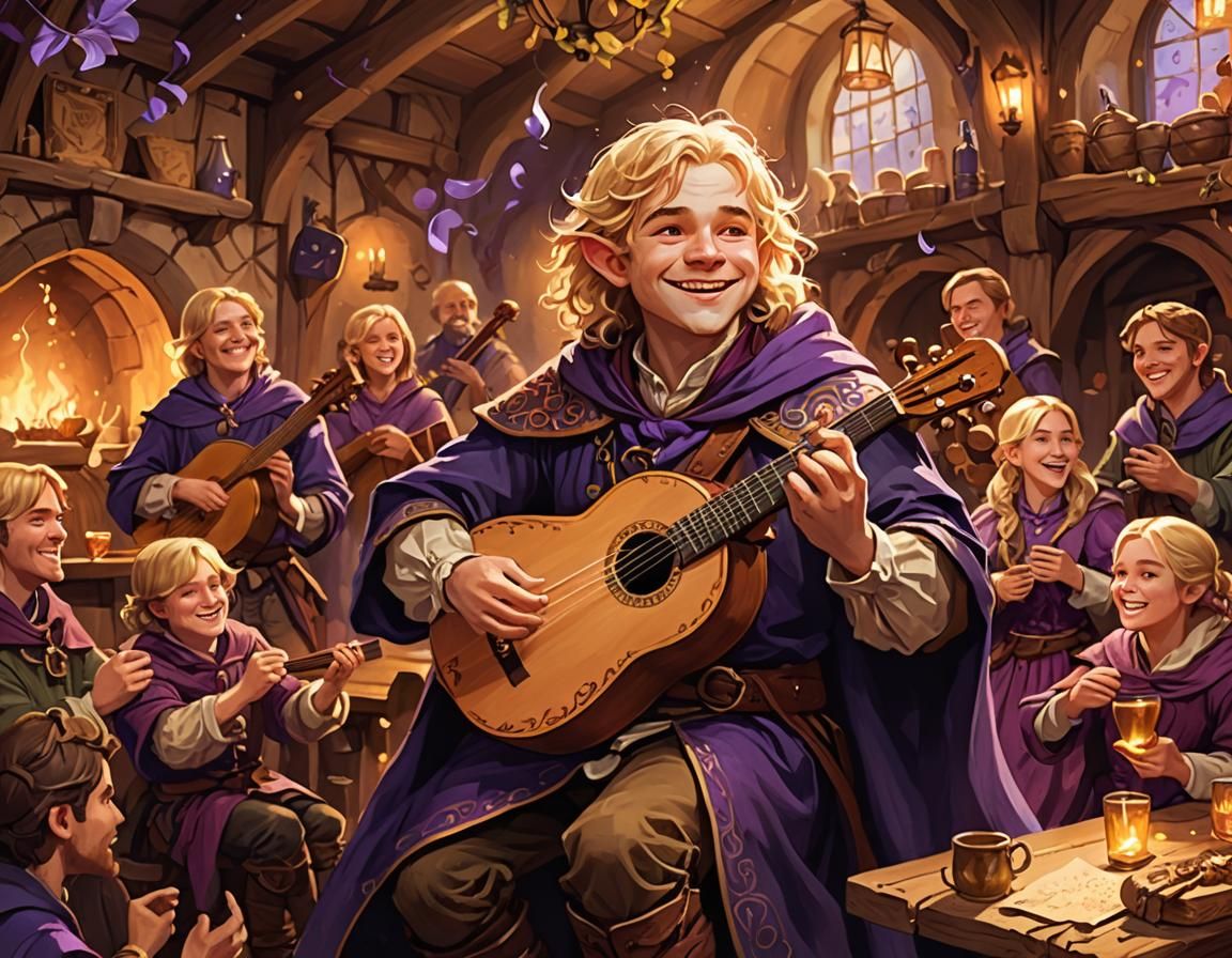 Halfling Bard's Magical Tavern Performance