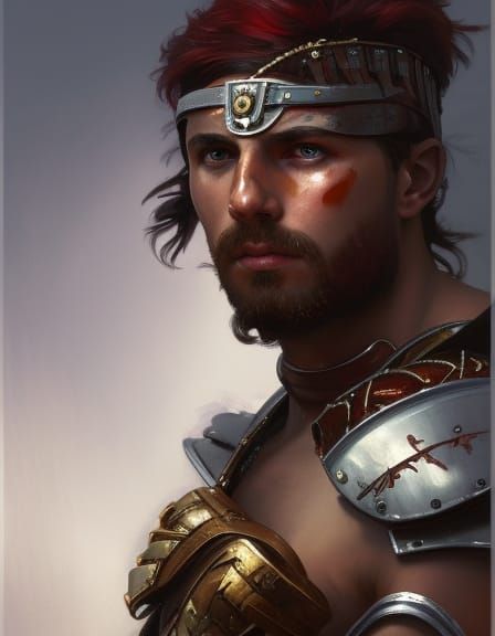 Hyperdetailed Portrait of a Roman Gladiator