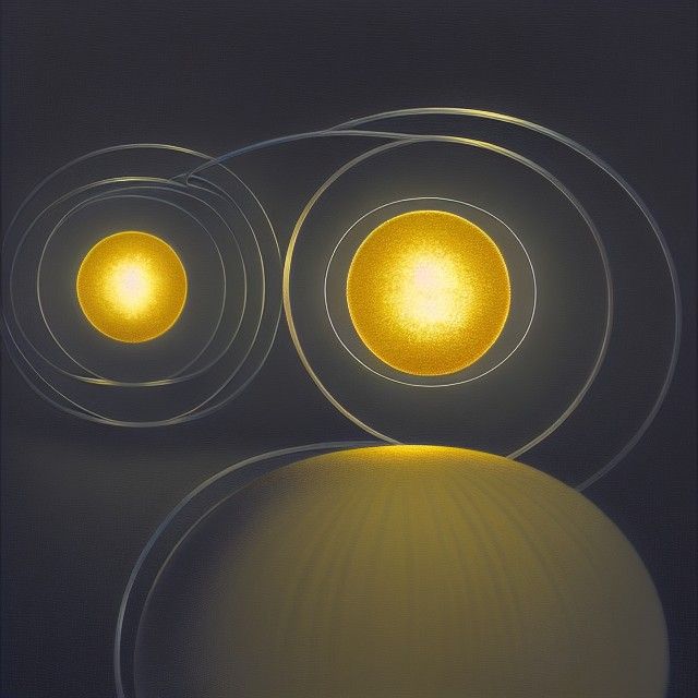 Silver Orbs and Golden Rings: Digital Art