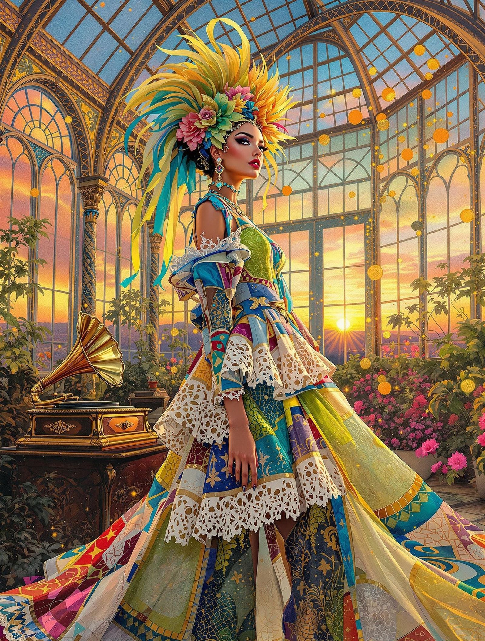 Exotic Middle Eastern Goddess Unleashes Vibrant Fashion Expl...