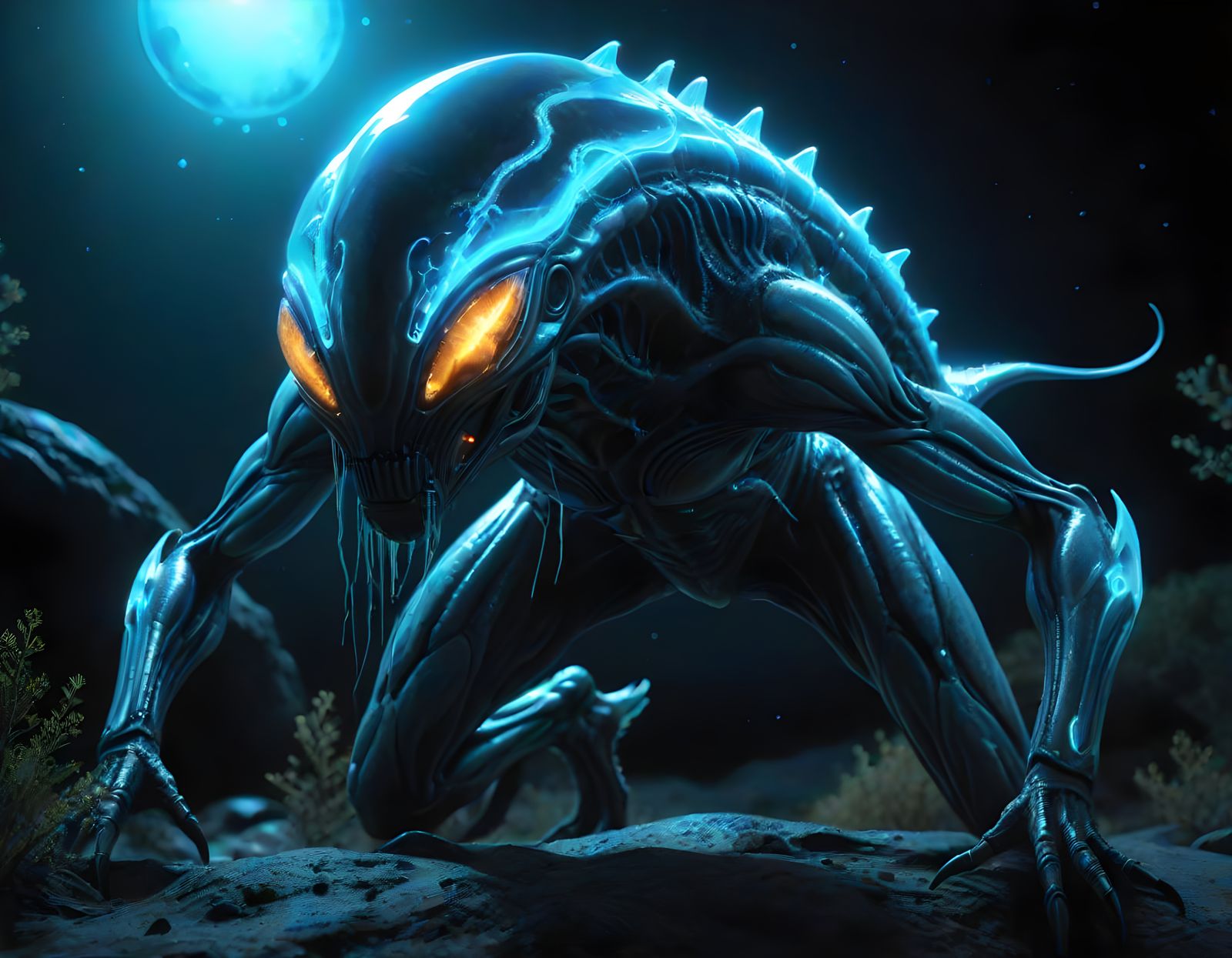 Luminous Alien Encounter