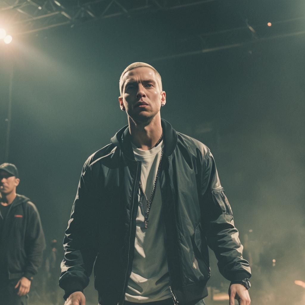 Eminem Cinematic Portrait in Film Style