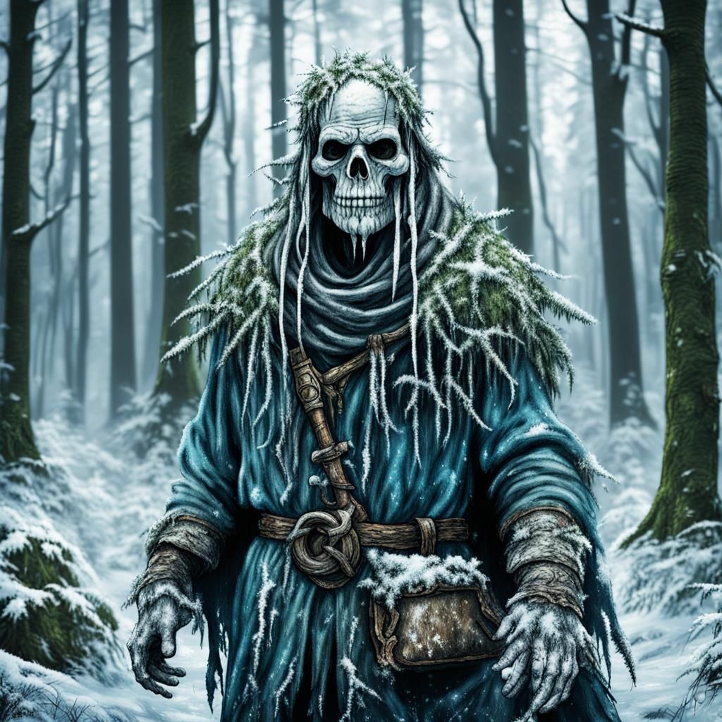 Winter Hag's Icy Magic in Summer Glade