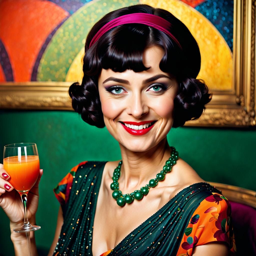 Elegance in a Photorealistic Art Deco Wonderland