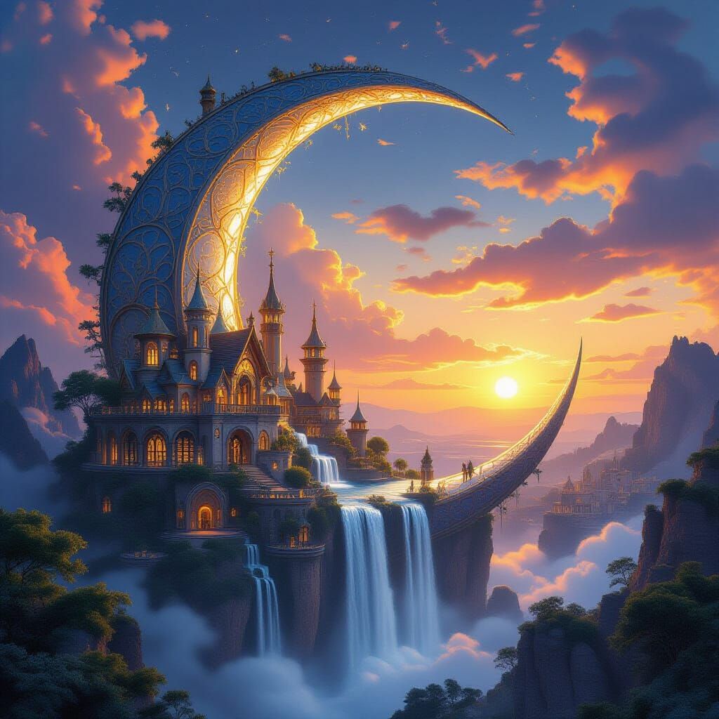 Crescent Moon Fairy Village: A Fantasycore Dreamscape