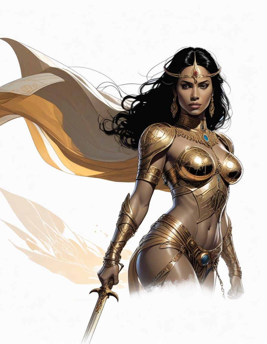 Dejah Thoris on Mars: Comic Book Illustration