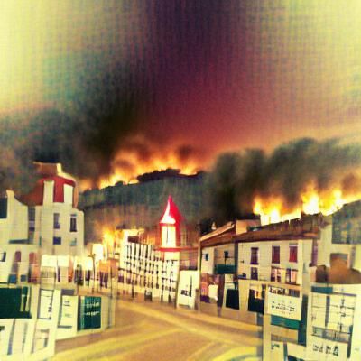 Town on Fire: An AI Interpretation