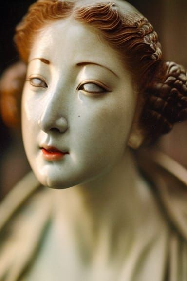 Screaming Greek Statue in Rococo Style