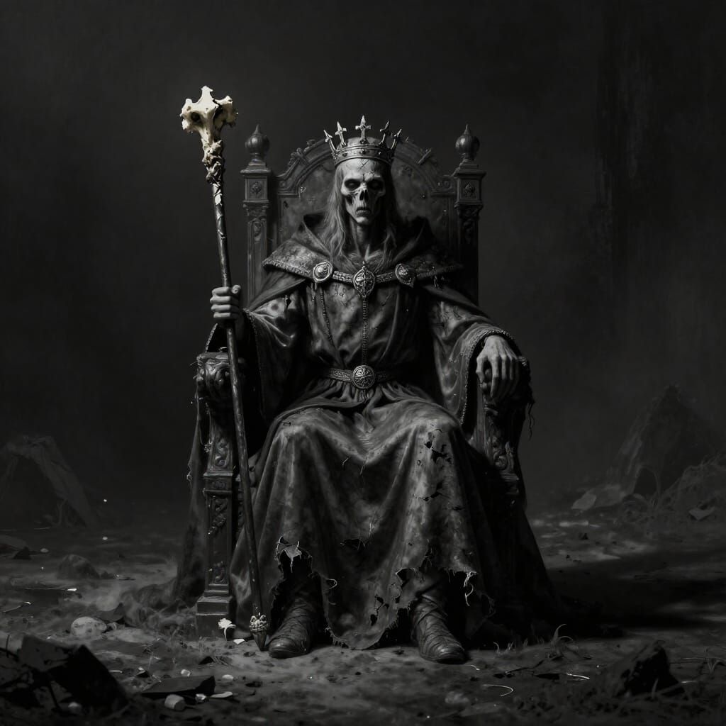 Gothic Fantasy King on Desolate Throne