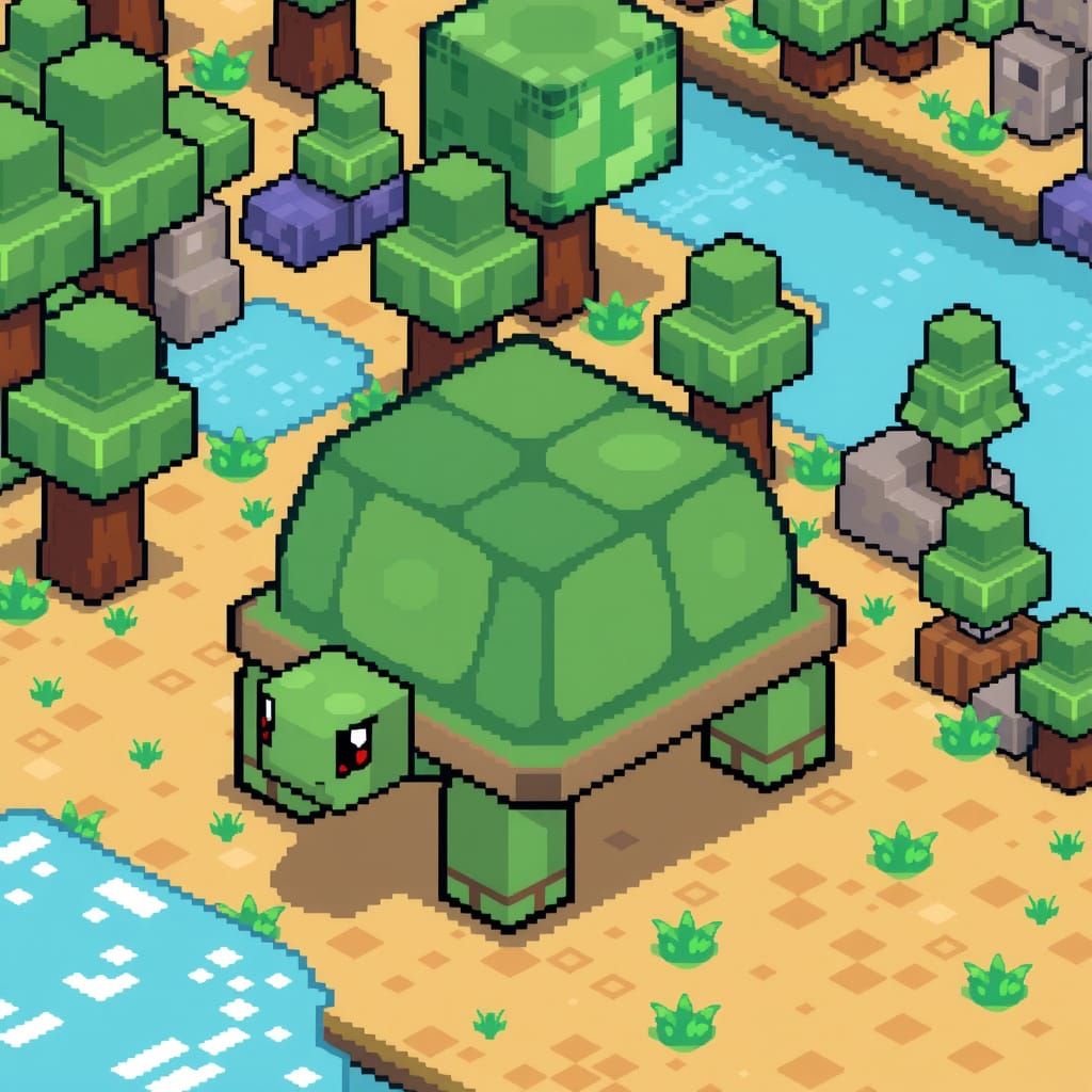 A Square Pixel Turtle