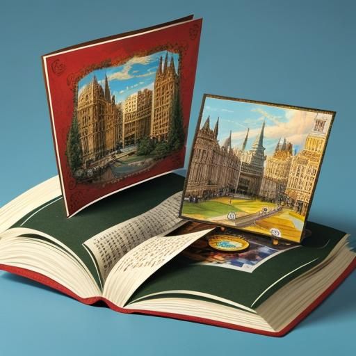 Whimsical Pop-Up Book Illustration
