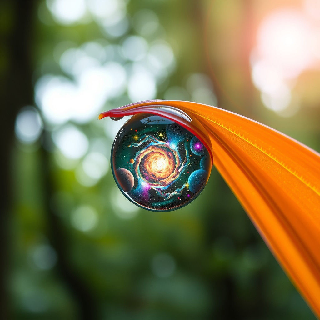 Ethereal Fantasy Realms Within a Glass Sphere