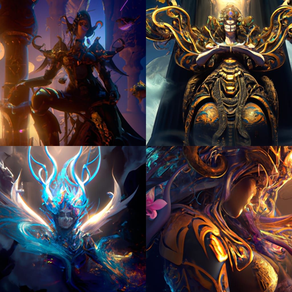 Goddess Nyx in Dark Fantasy Concept Art