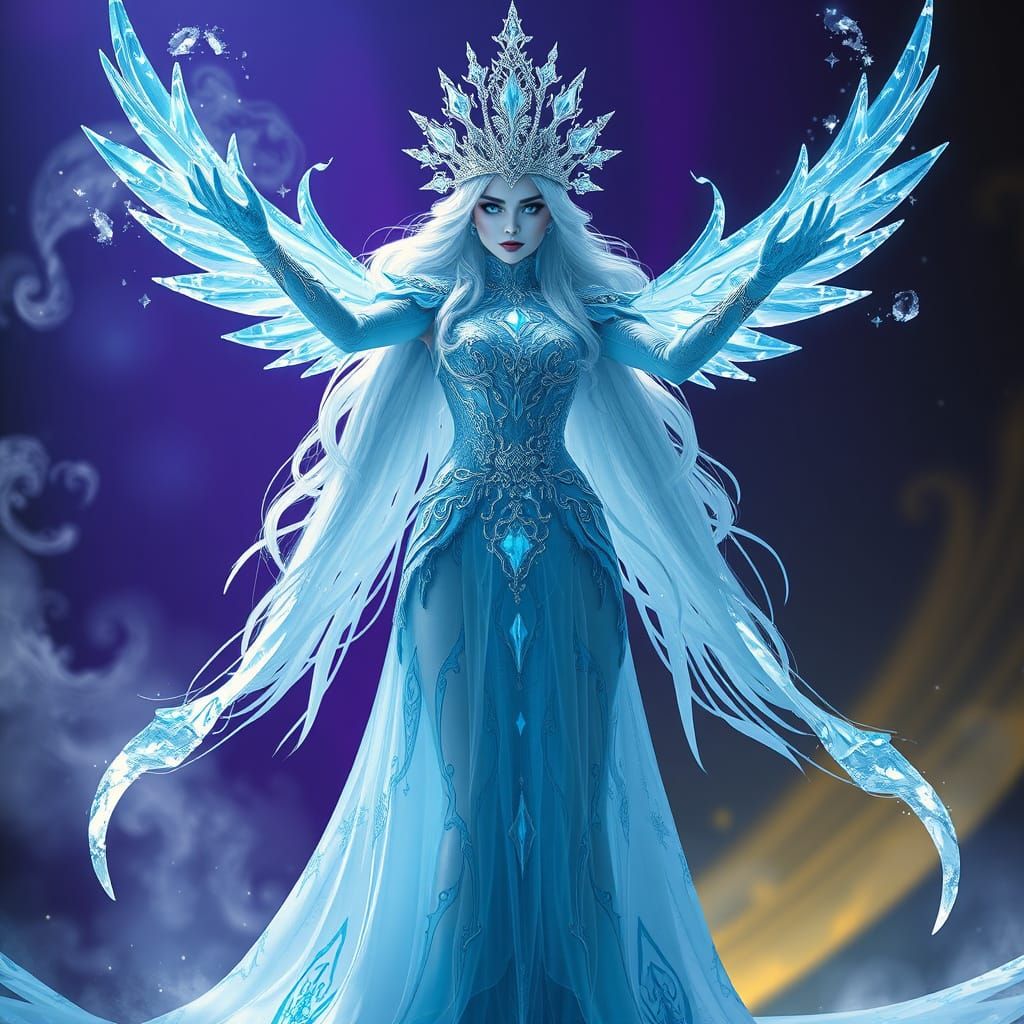 Regal Ice Queen in Frosty Grandeur