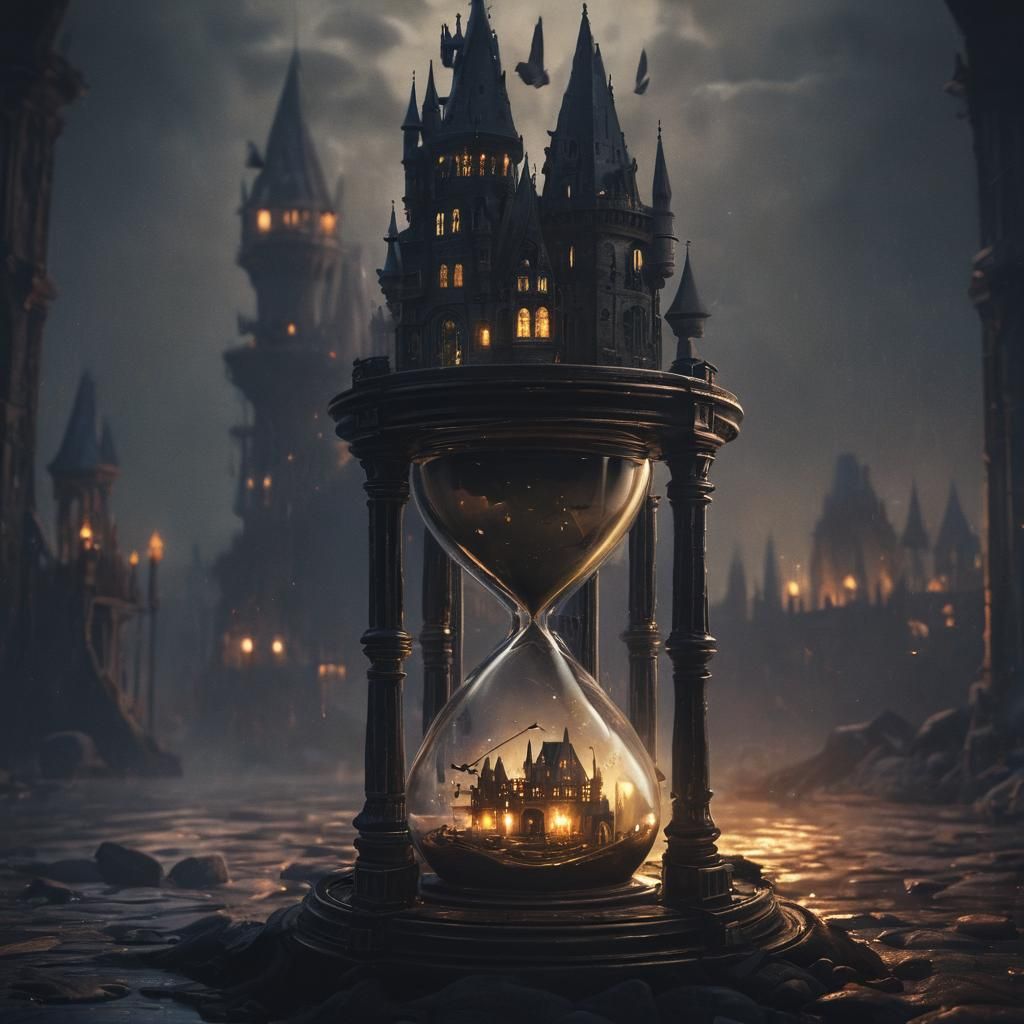 Hogwarts Castle in Hourglass of Light and Shadow