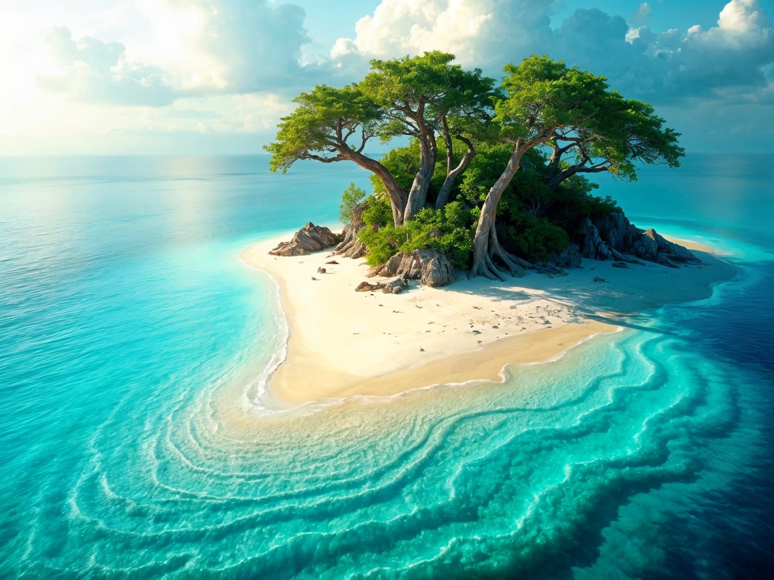 Ethereal Desert Oasis Paradise