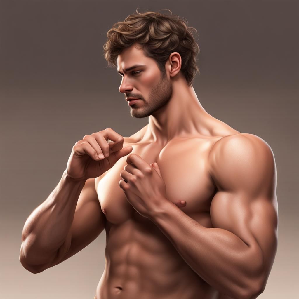 Realistic Handsome Servant Kisses Hand