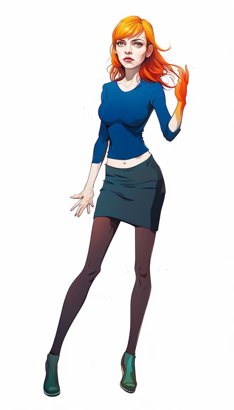 Hyperrealistic Gwen Tennyson Splash Art Portrait