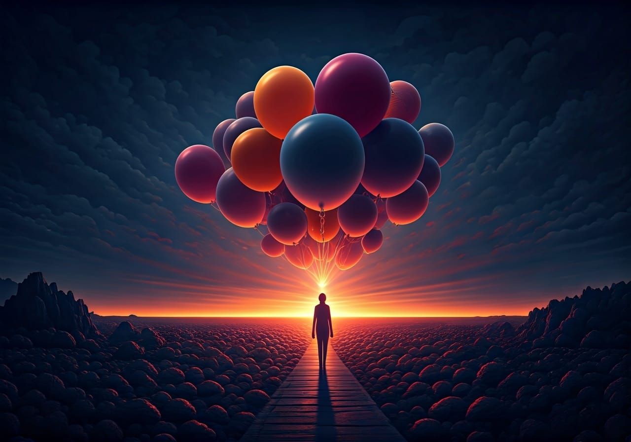 Surreal Balloon Fantasy: A Phantasmagoric Journey