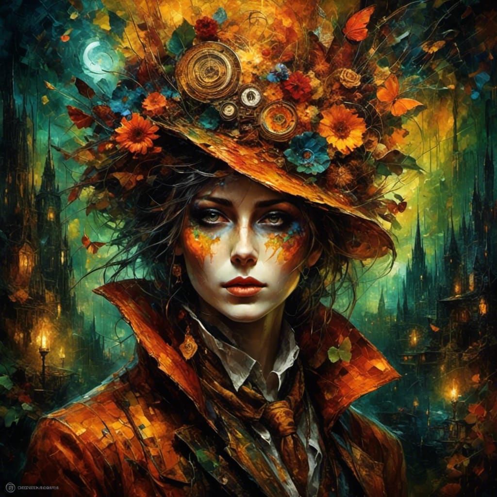 Futuristic Abstract with Spectral Angular Forms