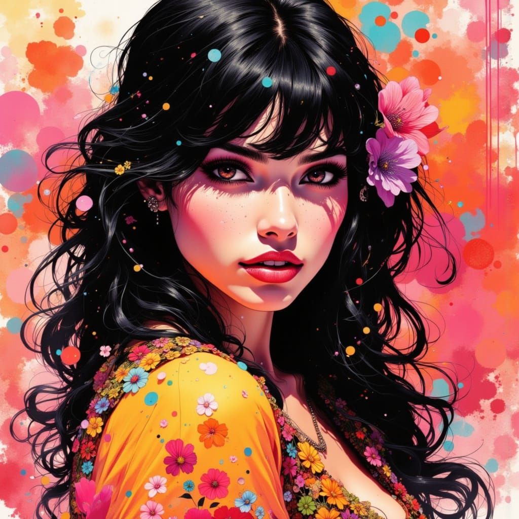 Vibrant Portrait of a Beloved Actress