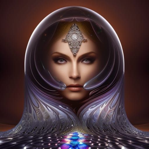 Diamond Tears in a Transparent Bubble