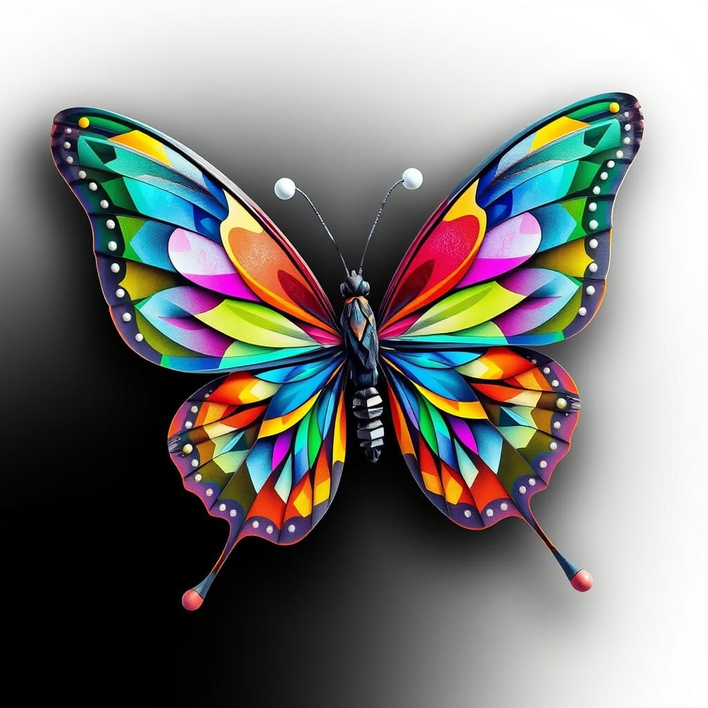 Intricate Hofstadter Butterfly in Kaleidoscopic Colors