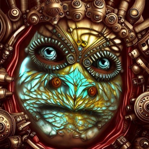 Steampunk Underwater Squirrel Portrait in HD 3D