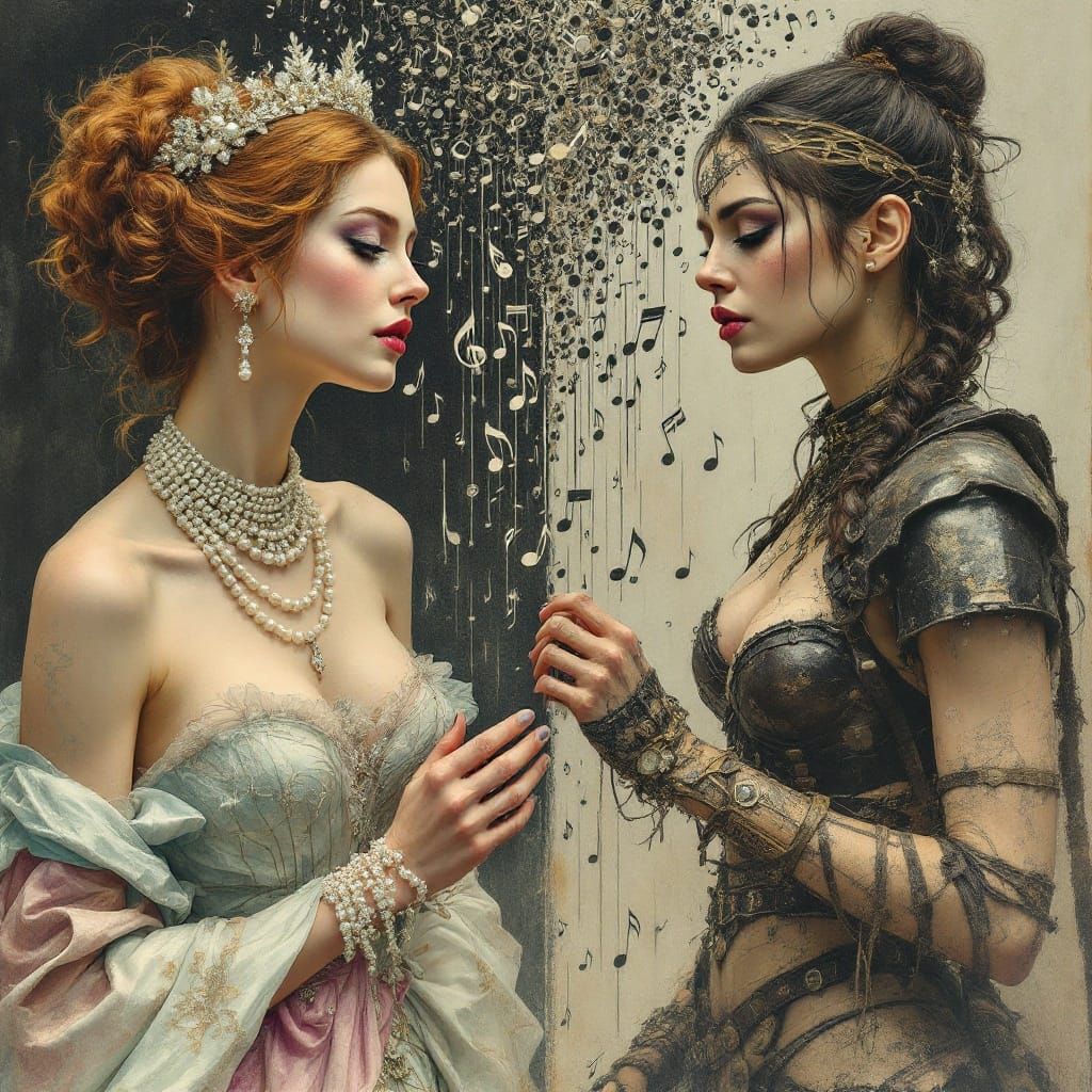 Elegant Musician Confronts Post-Apocalyptic Warrior in a Sto...