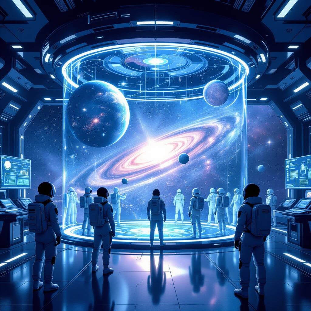 Futuristic Space Academy: Cadets in Zero-G Training