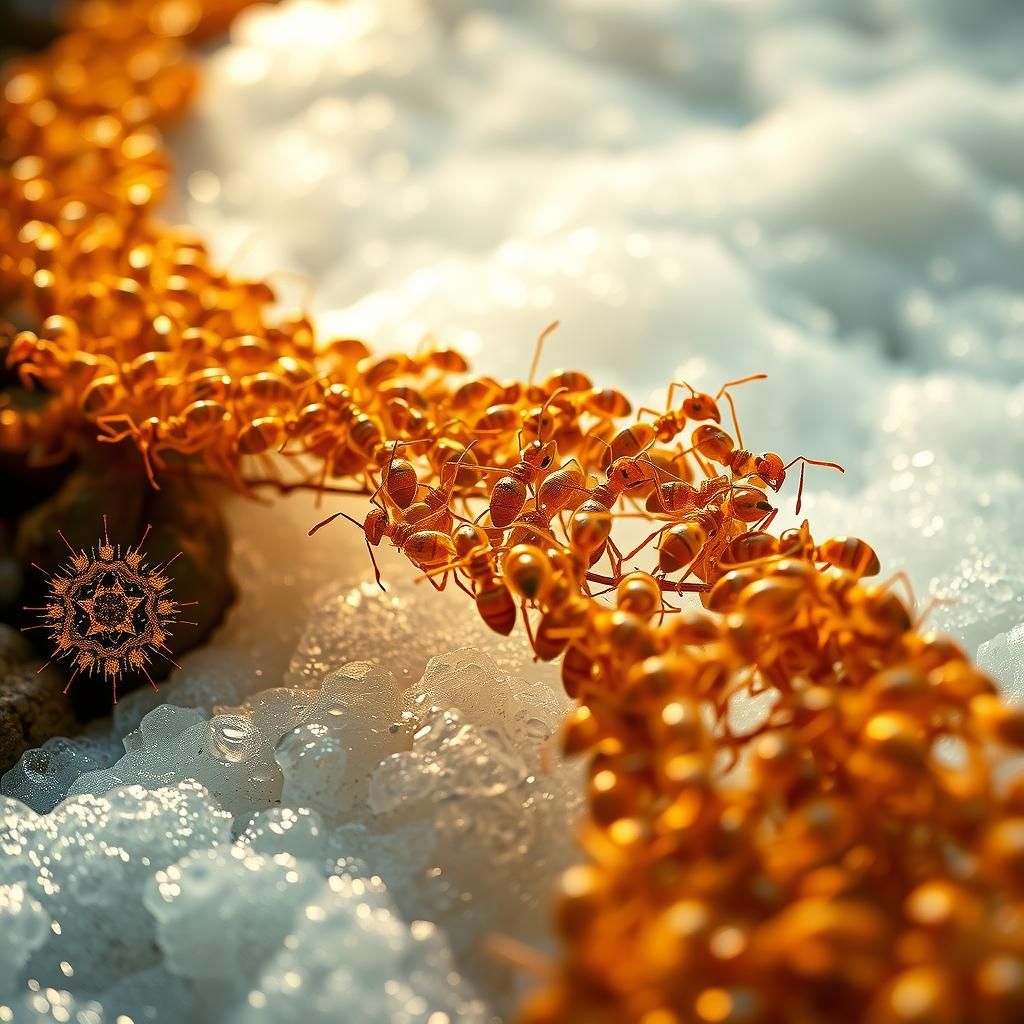 Ant Bridge: Living Structure in Ultra-Fine Detail