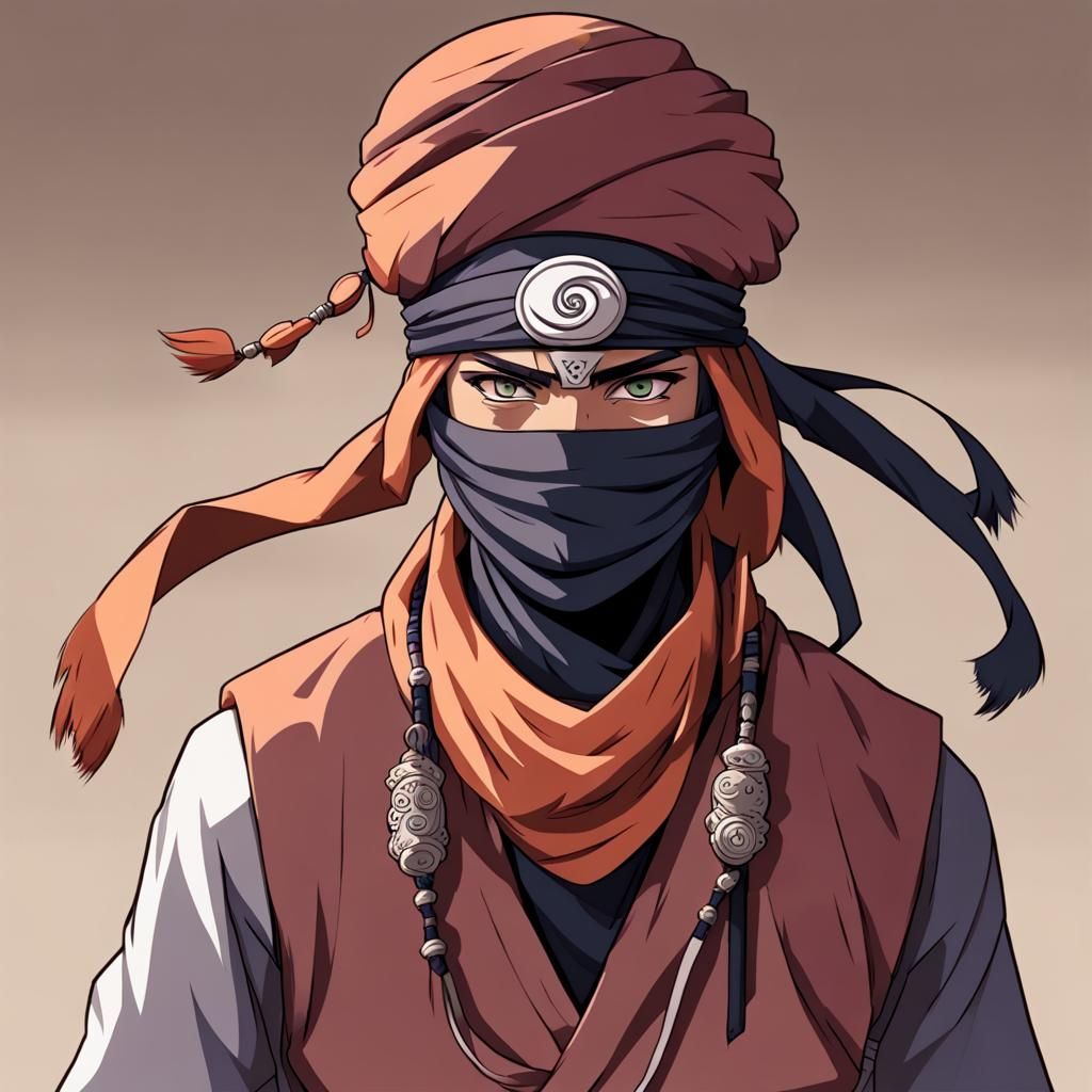 Arab Ninja Puppet Master in Naruto Style
