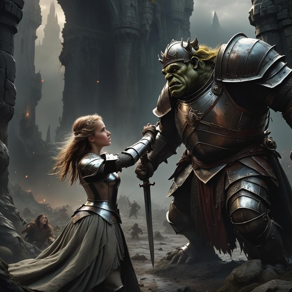 Knight Rescuing Princess: Epic Digital Matte Painting
