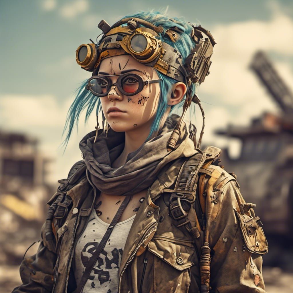Tank Girl: Post-Apocalyptic Warrior in Digital Art