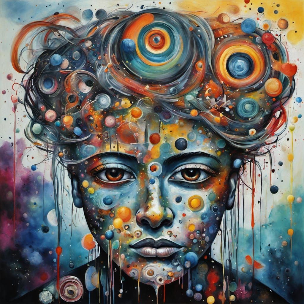 Abstract Surrealism Painting of Ethereal Forms