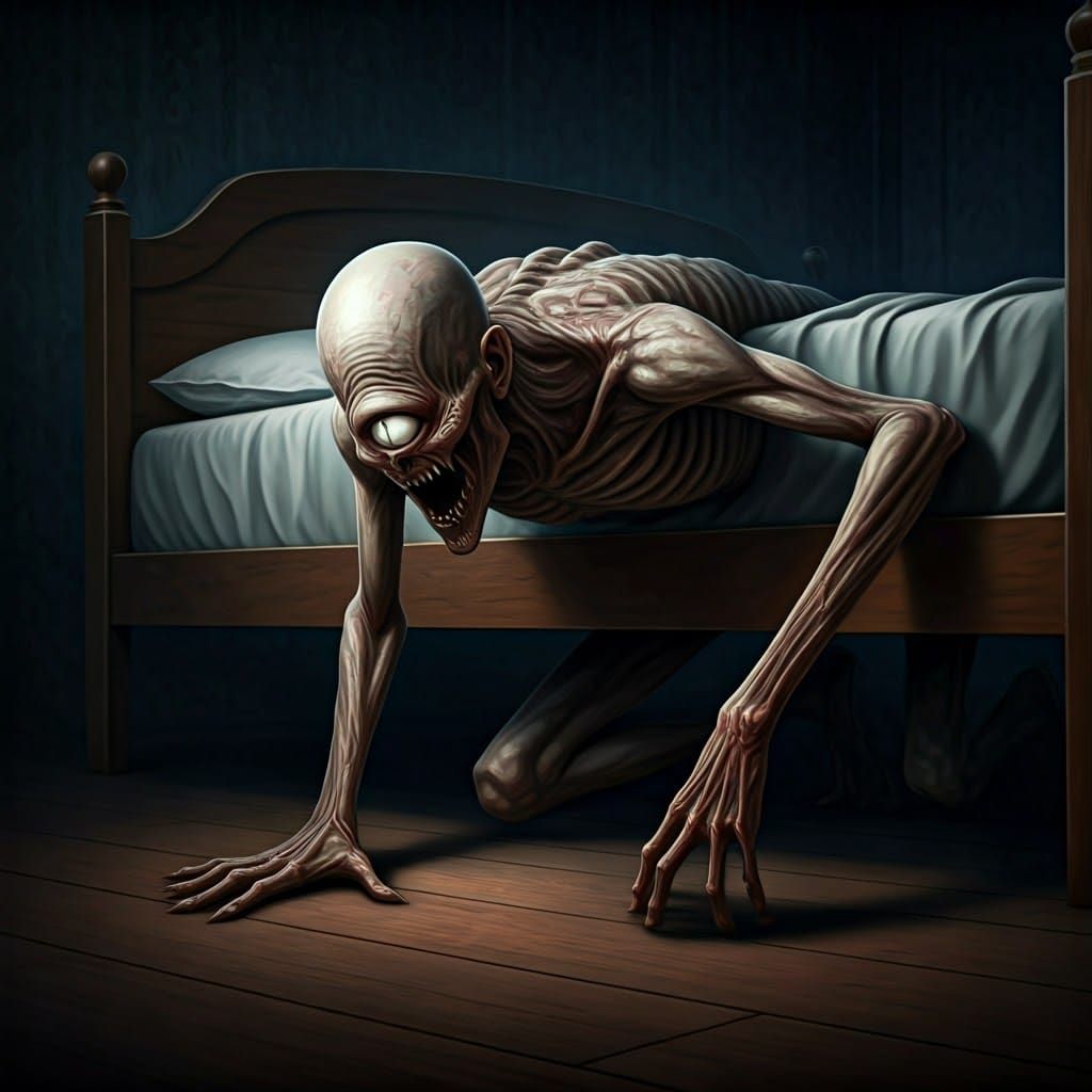 Terrifying One-Eyed Demon Emerging from Darkness