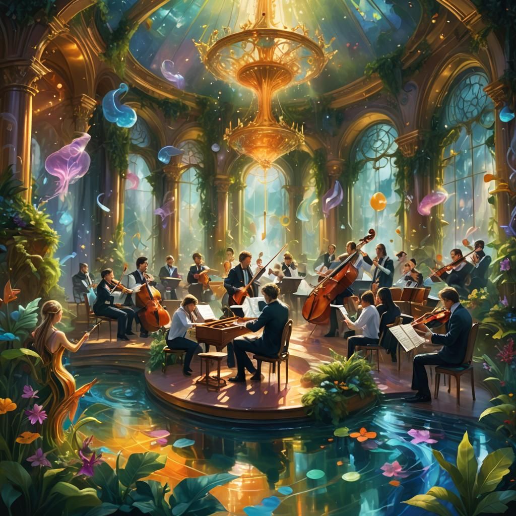 Mystical Orchestra in Ethereal Concert Hall