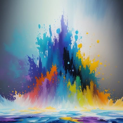 Abstract Neo-Impressionist Masterpiece Capturing Confusion